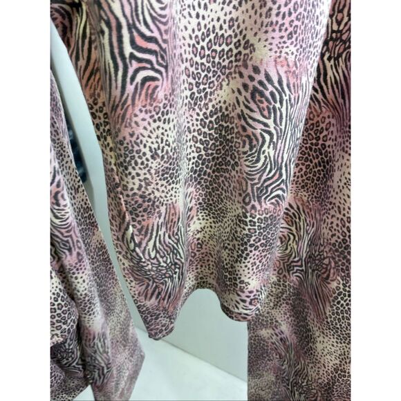 SKIMS NWT Sleep Long Sleeve Bloom Mini Multi Animal Print in Pink Various Sizes - Picture 8 of 13